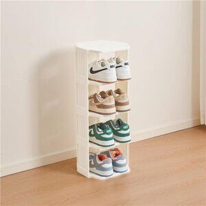 5 Tier Vertical Shoe Rack Narrow Free Standing Organizer for Closet Entryway